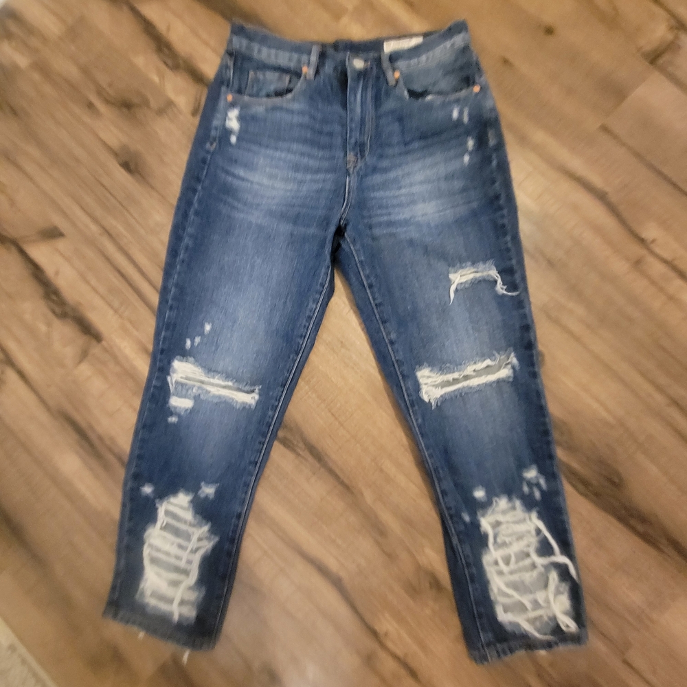Blank NYC Dark Blue Madison Crop Jeans